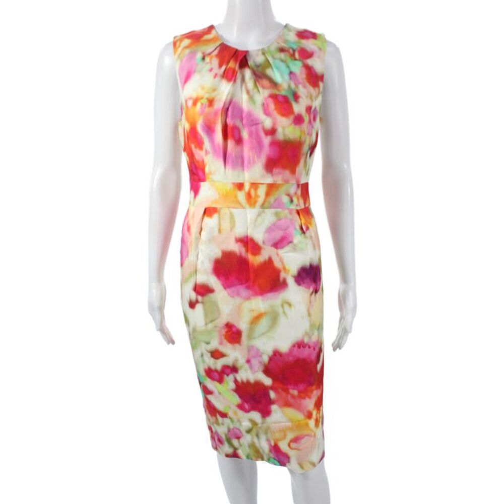 Kate Spade New York Women Sheath Floral Knee Length Viscose Dress Size 8